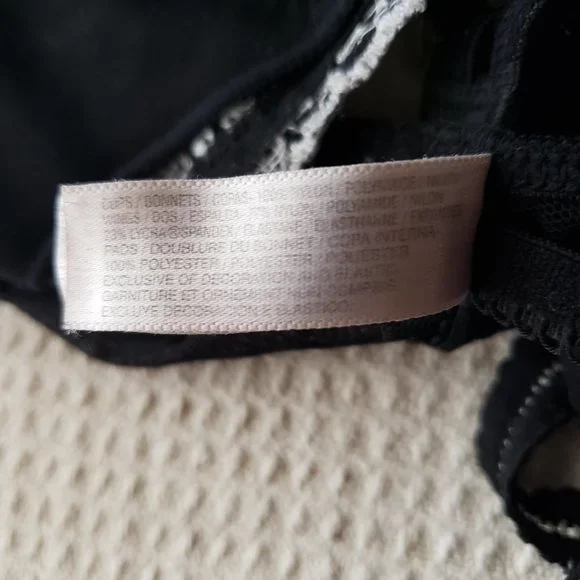DKNY Black & White Lace Bra – Size 36B - Picture 13 of 13